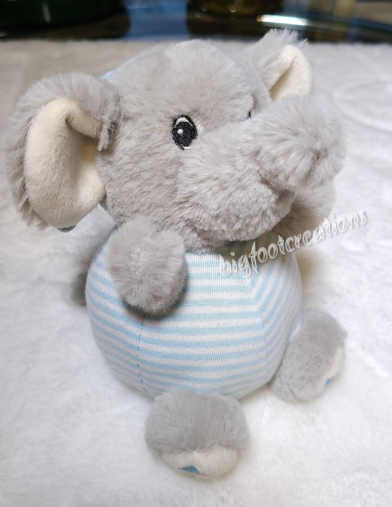 BOBO BUDDIES Plush Elephant Baby Chime Rattle Hanging Crib Activity Toy