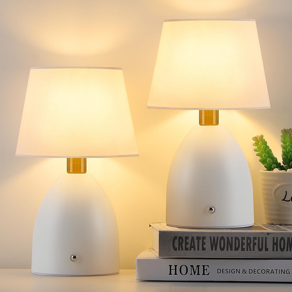 Cordless Table Lamp Set of 2, 5400mAh Rechargeable Battery Powered Desk Lamp,...
