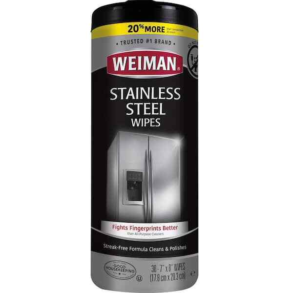 Weiman 12 oz. Stainless Steel Cleaner Wipes Cleaning Treatment Clean Scrubber