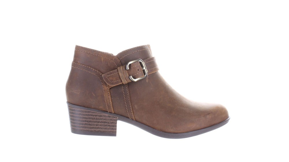 Clarks Womens Adreena Mid Brown Booties Size 6 (7781154)