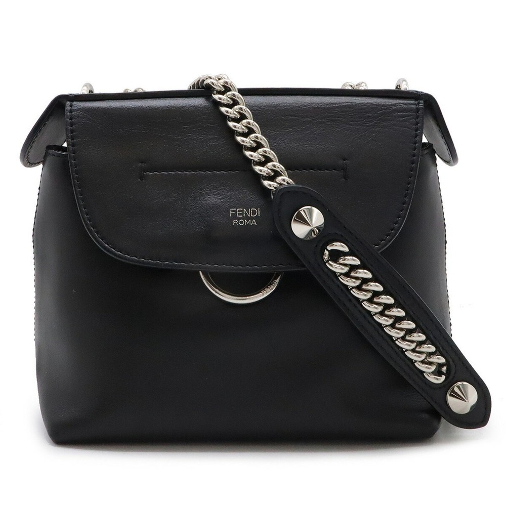 FENDI Leather Chain Strap Backpack Rucksack Shoulder Bag GZl187be-image