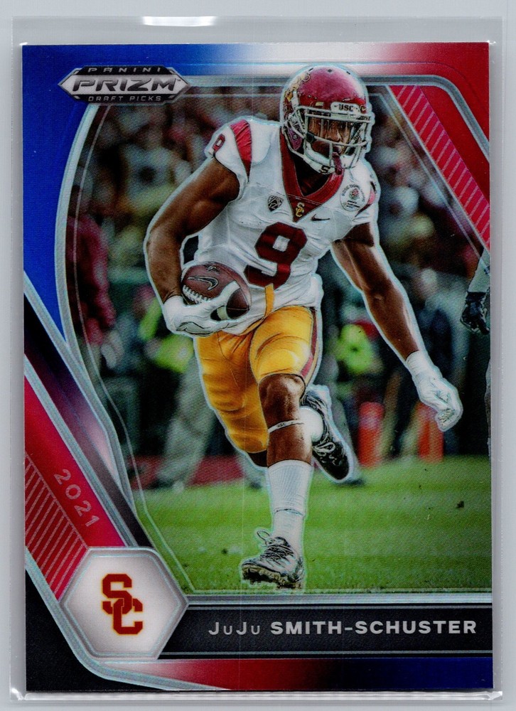 2021 Panini Prizm Draft Picks - Red White & Blue Prizm #53 JuJu Smith-Schuster
