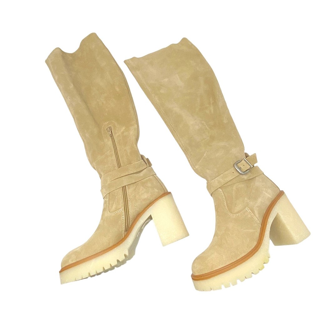 NEW Free People Jasper Over The Knee Tall Boots Camel Size 7.5