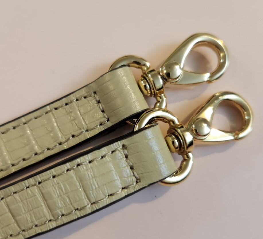 Henri Bendel Beige Pebble Leather Detachable Additional Crossbody Strap!