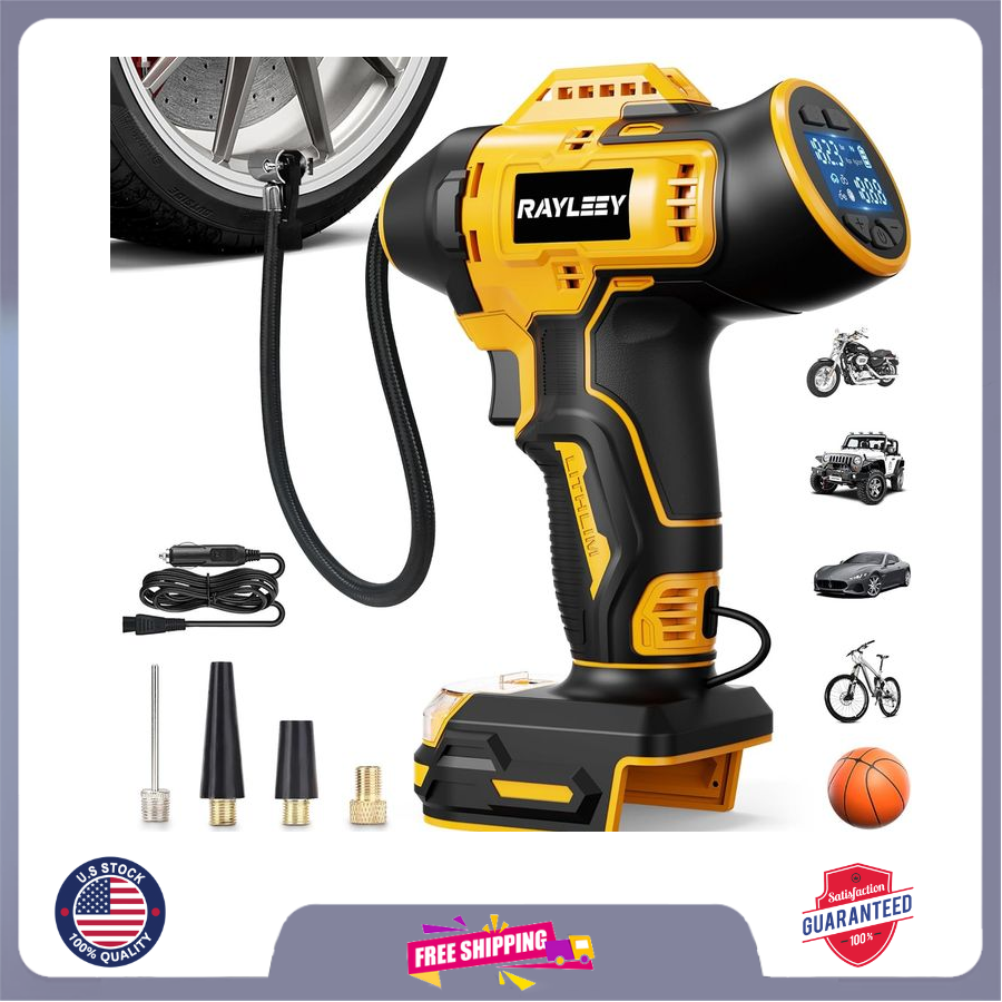 Cordless Tire Inflator 160PSI Air Pump fit Dewalt 20V MAX Battery [Bare Tool]
