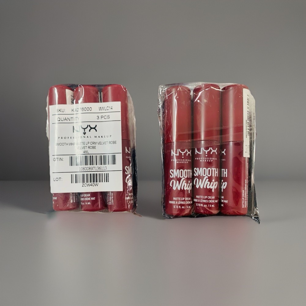 (6 Pack) NYX Makeup - Smooth Whip Matte Lip Cream - red velvet