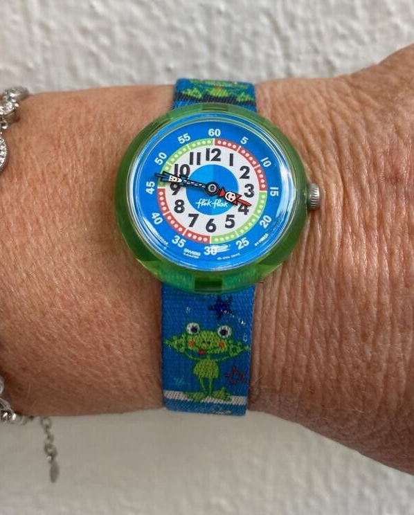 2015 Kids Flik Flak (Swatch) Quak Time FBNP058 Swiss Made Quartz 27mm Watch