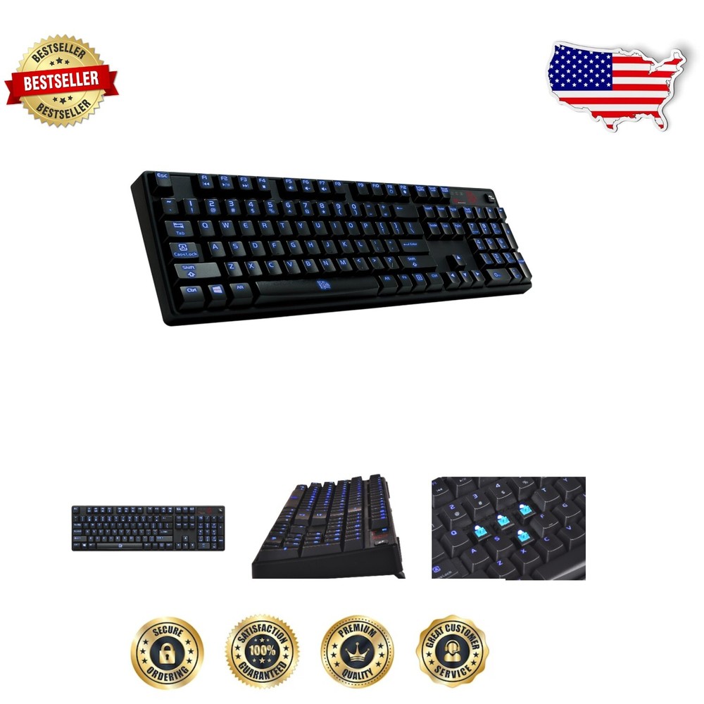 Mechanical Gaming Keyboard Poseidon Z with Tt Certified Blue Switches and Vibrant RGB Lighting