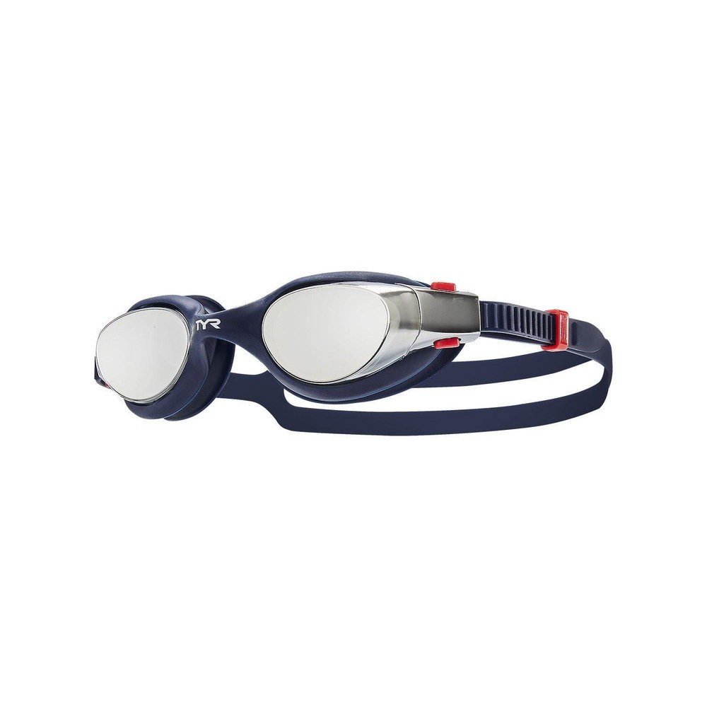 TYR Vesi Mirrored Swimming Goggles, Red White Blue (LGHYBM911)
