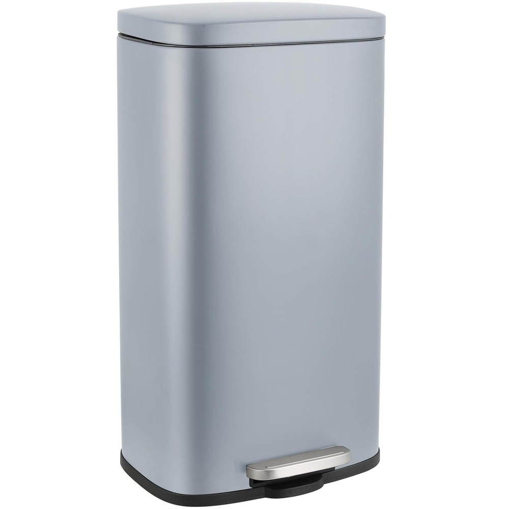 13.2 Gallon Trash Can Stainless Steel Step On Kitchen Garbage Can Rubbish Bin