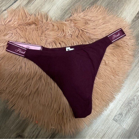 Pink Burgundy Brazilian Thong Size XXL NWT