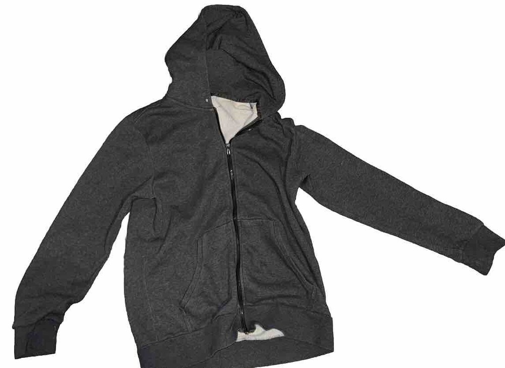 Adidas Clima Warm Sweatshirt Adult Medium Gray Zip Up Hoodie Long Sleeves Mens.