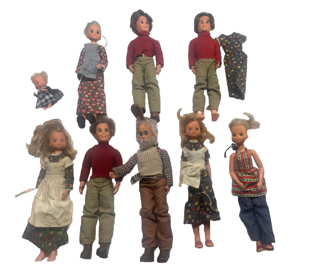 Vintage Lot Of Mattel 1970’s Sunshine Family Dolls In As Is Condition