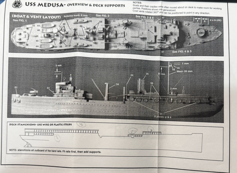 Corsair Armada 1/700 Uss Medusa 1941 AR-1  Navy Repair ship Resin STARTED