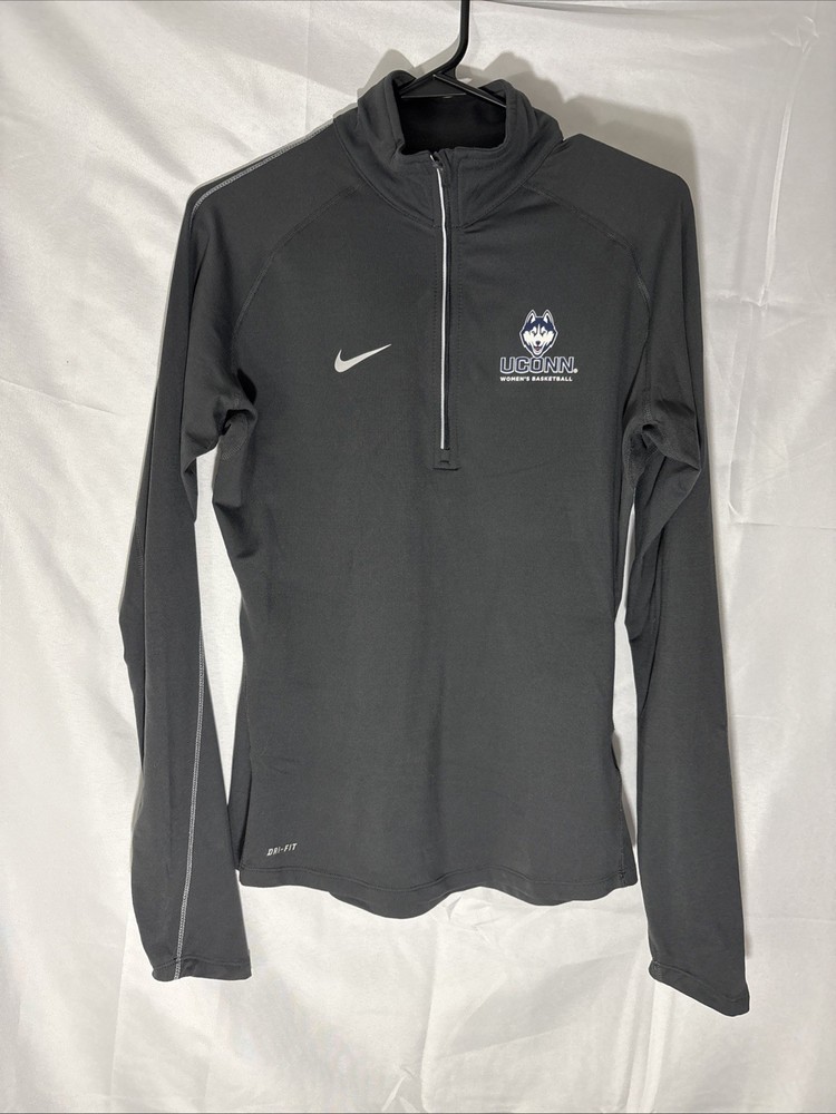 Nike Dri Fit 1/4 Zip Pullover, UCONN Woman’s Basketball, Women’s Medium