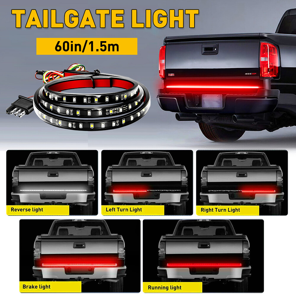 For Ram 5-Functions 1500 2500 Dodge LED Truck 60'' Strip Rear Light Tailgate Bar