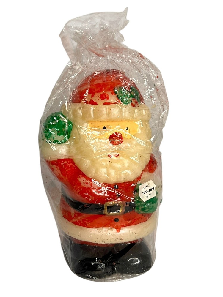 Винтаж / ретро 1970-х - Рождественский Санта свеча украшение - коллекционный