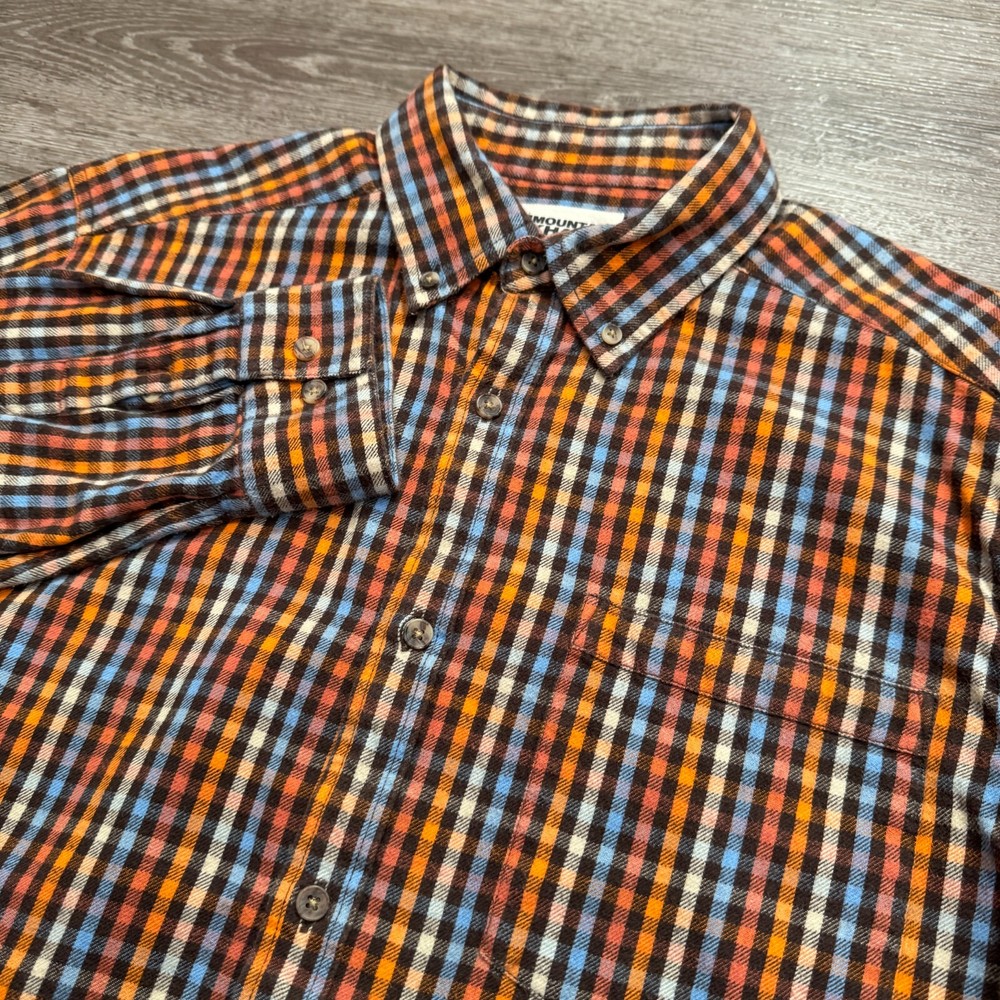 Mountain Khakis Mens Medium Plaid Cotton Flannel Shirt for Outdoor Camping Hiking  