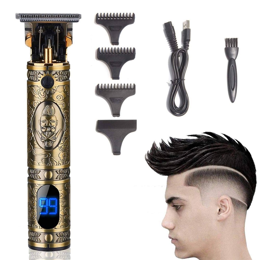 Professional Cordless T-Blade Zero Gapped Beard Trimmer for Men