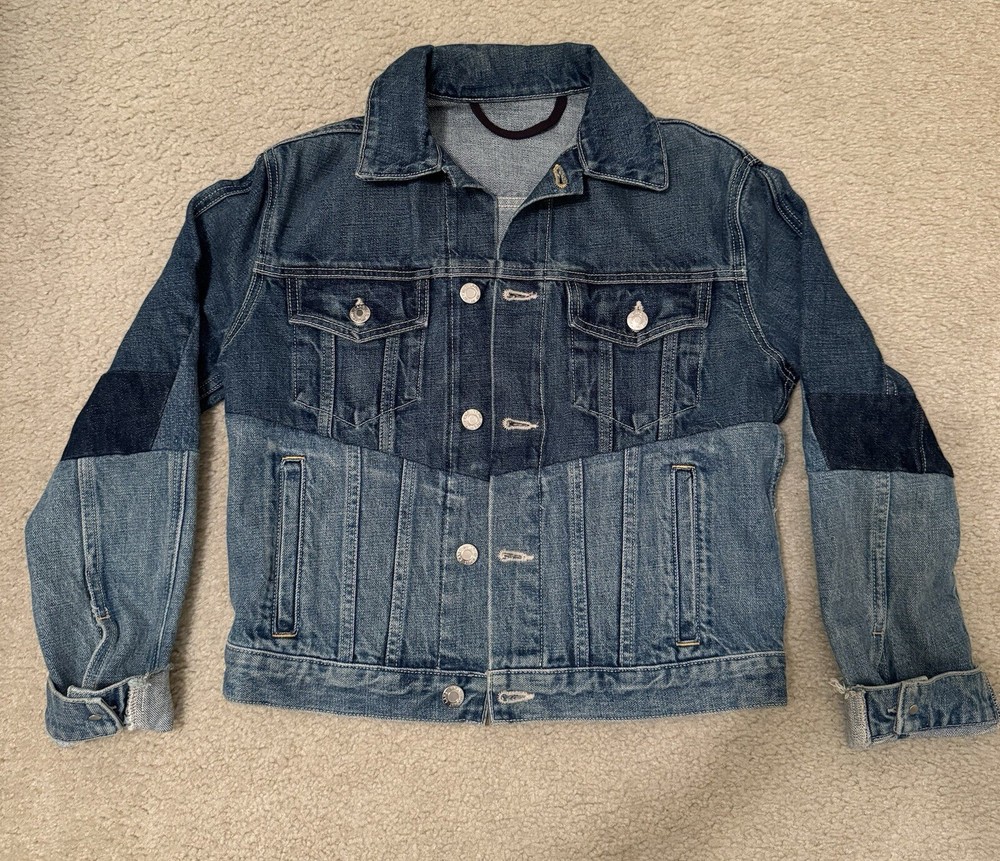 Helmut Lang denim vintage blue patchwork jacket