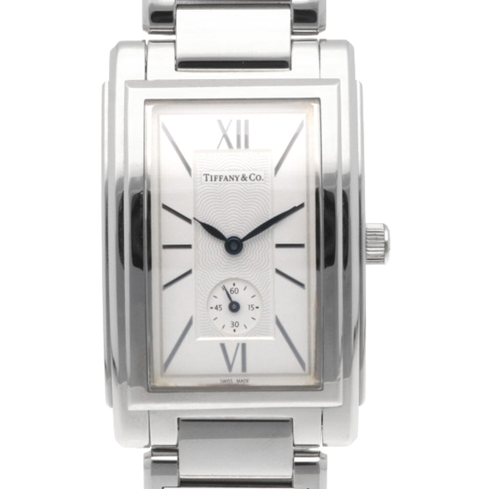 Tiffany Co. Grand Rectangular Watch Stainless Steel Z0030.13.10A21A00A Quart