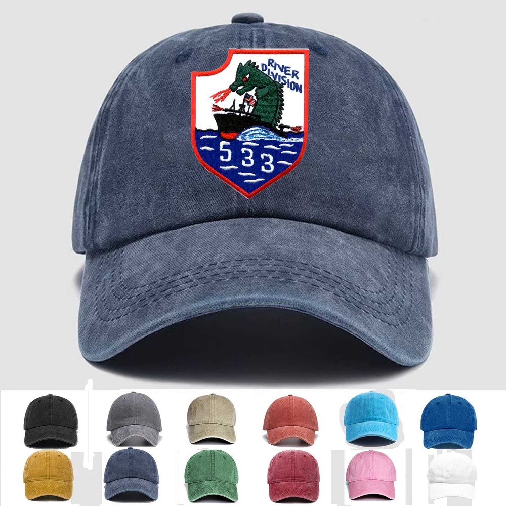 Custom Embroidered Hat RIVDIV 533 River Division, Veteran Cap, Trucker Hat, Gift