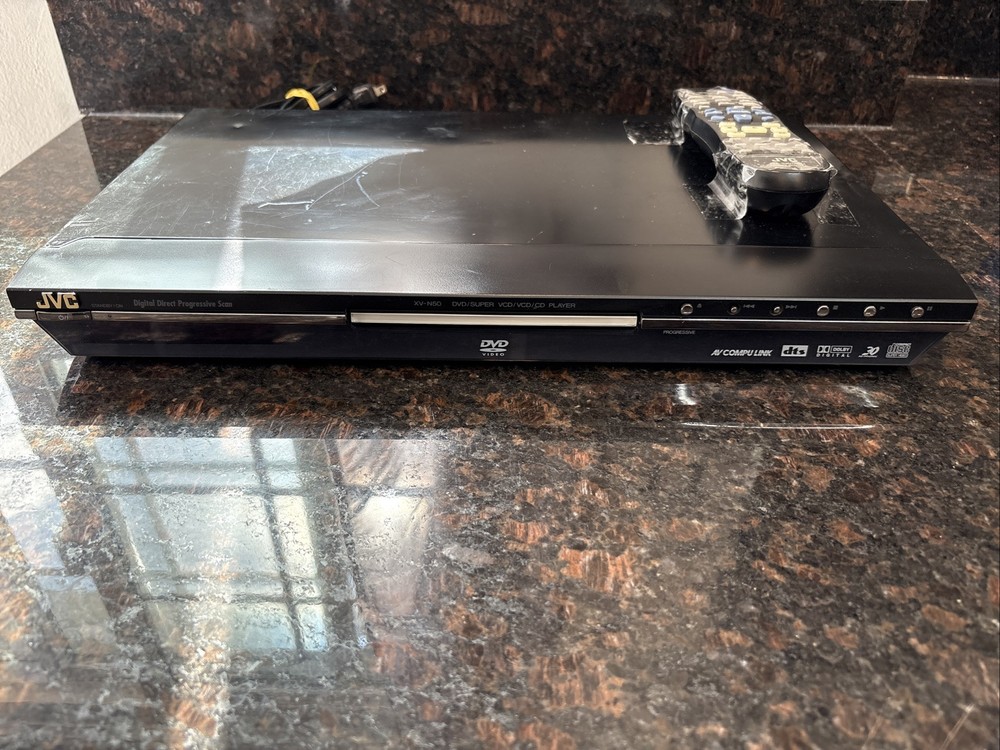 JVC XV-N50BK DVD Player with Remote Tested and Working