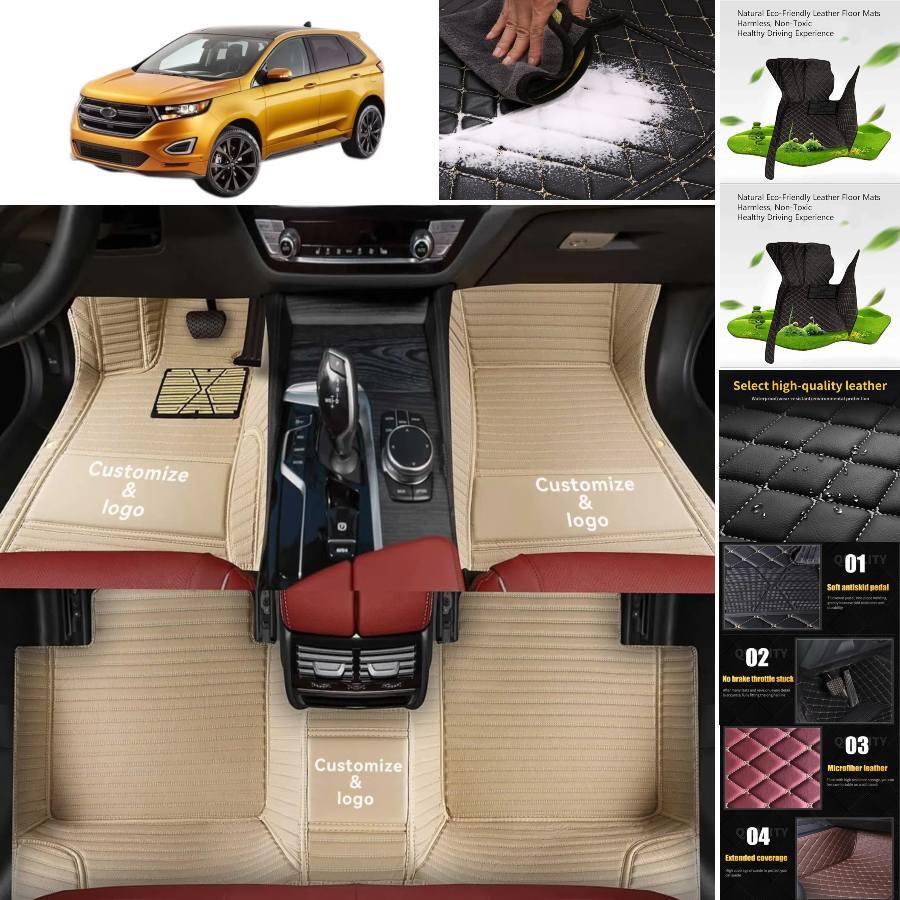 Ford Edge All-Weather Custom Fit Floor Mats Carpet Liners Protection