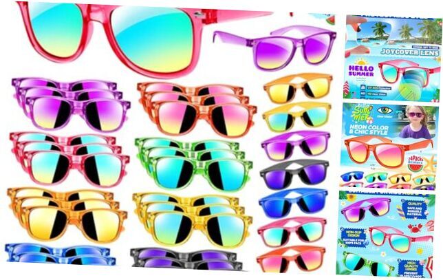Bulk Translucent Kids Sunglasses Party Favor Pack of 24