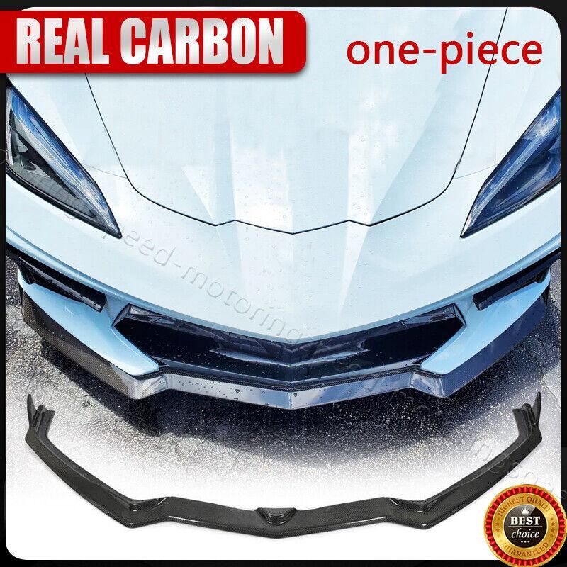 Real Carbon Fiber for Chevrolet Corvette C8 2020-2024 Front Bumper Lip Splitter