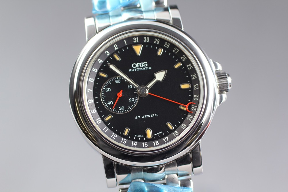 Full Set [NOS] ORIS 640 7467B Pointer Date 36mm Black Dial Day AT Men's Watch