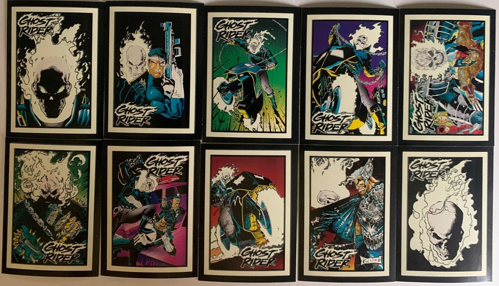 Ghost Rider Series 2 Glow In The Dark Chase Card Set G1 - G10 Comic Images 1992
