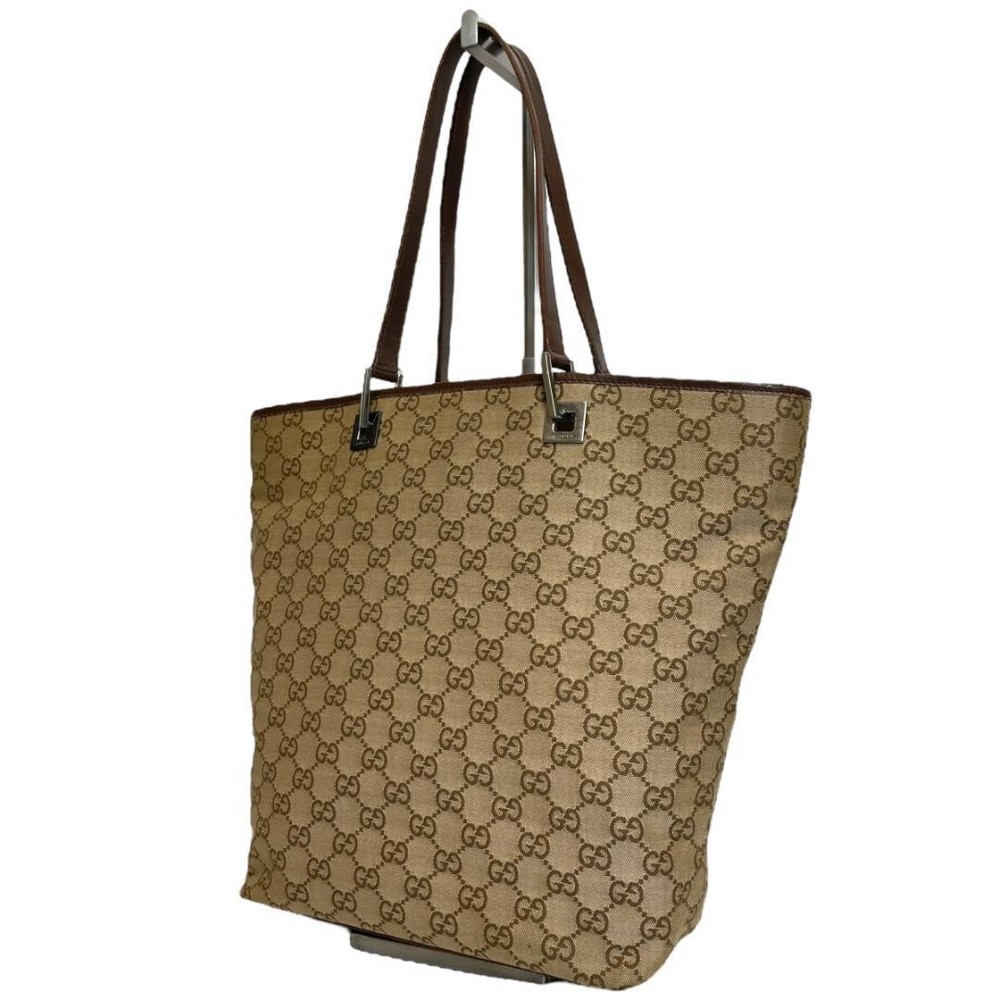 Gucci GG Canvas 2776 Tote Bag with Silver Hardware Brand New