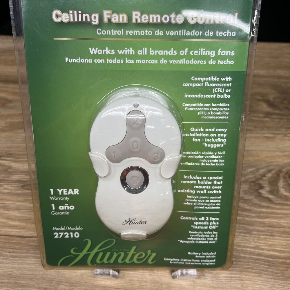 Hunter Ceiling Fan Remote Control 3 Speed Model 27210 Works With All Brands New