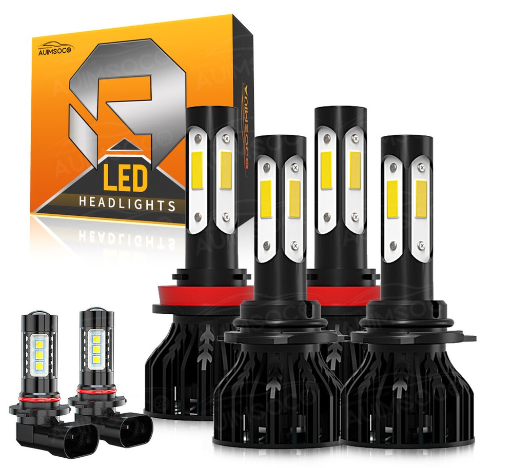 For Toyota Sequoia 2008-2018 LED Headlight Kit High/Low Beam Fog Lights 6X Bulbs