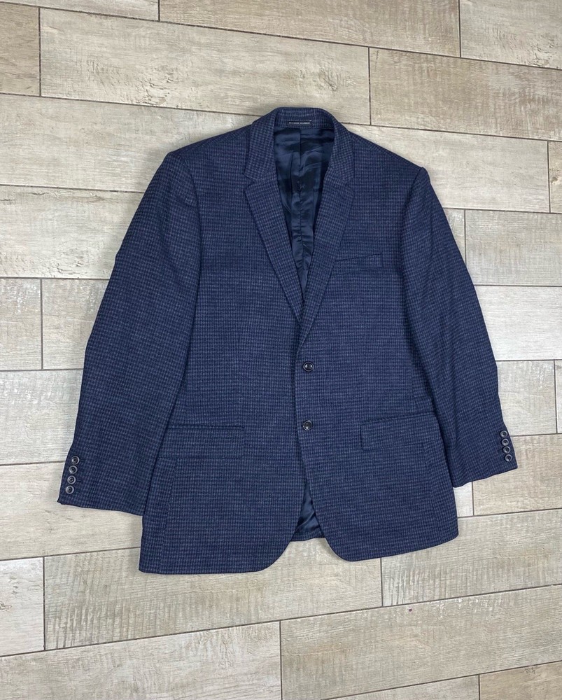 Reiss Blazer Men Jacket Blue Size 44 Wool Blend Sport Coat