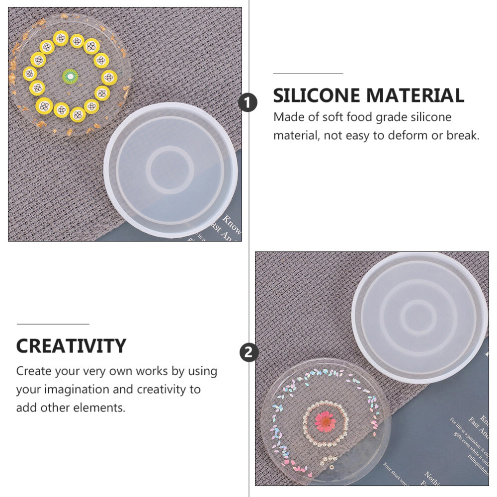 3 Pcs Bowls Crystal Epoxy Mold Creative Coaster Molds Suitable for Most Cups