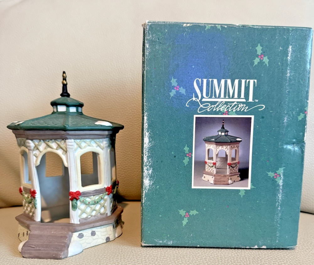 Hand Painted Village Gazebo Holiday Decor from Summit Collection