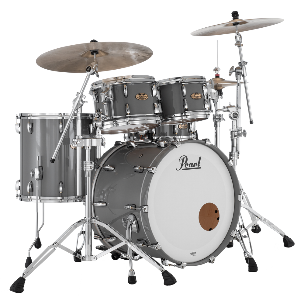 Pearl Masters Maple Pure 4-Piece Shell Pack with 22-Inch Kick Drum in Putty Grey