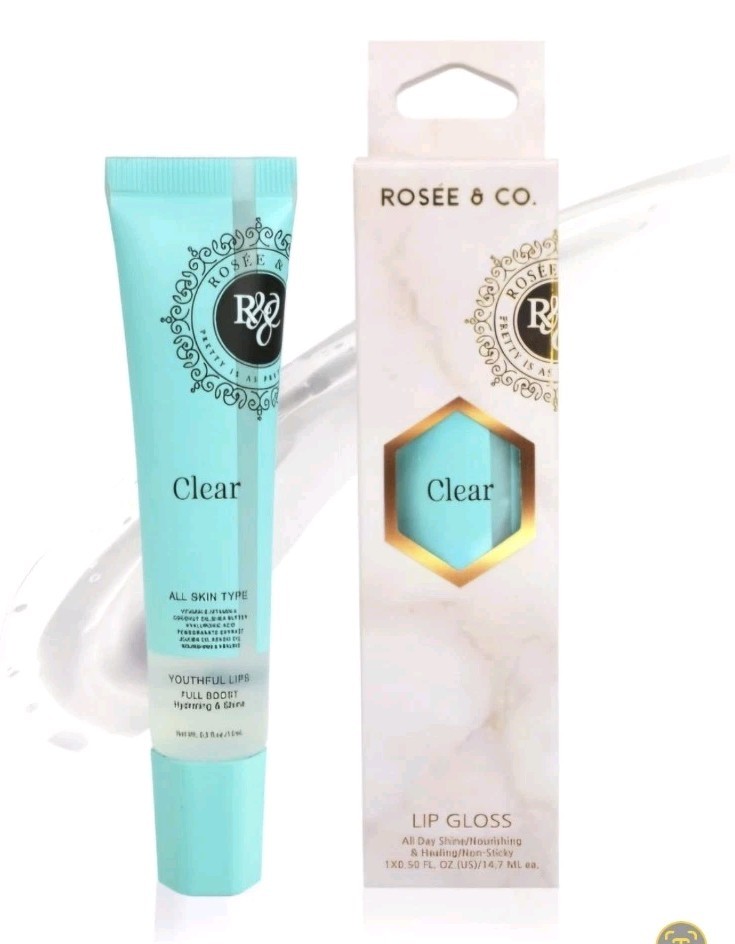 Rosée High Shine Clear Lip Gloss for a Glossy Finish