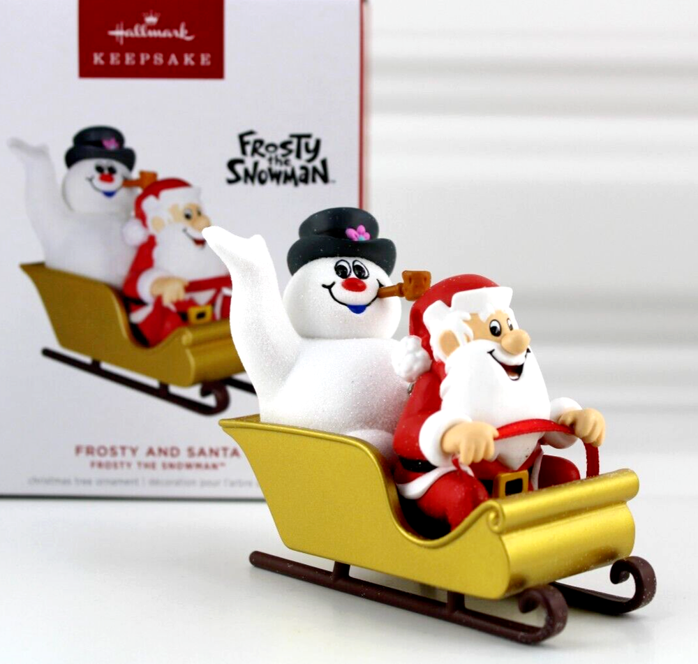 Hallmark Frosty The Snowman Frosty And Santa Ornament Christmas Keepsake 2024