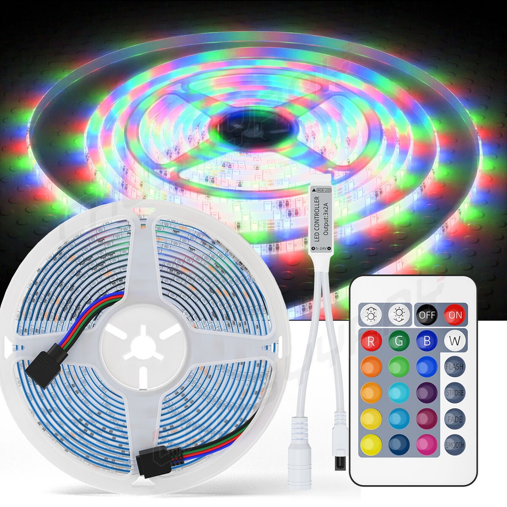 5M RGB 5050 LED Strip Lights Color Changing for TV Cabinet Kitchen Lighting