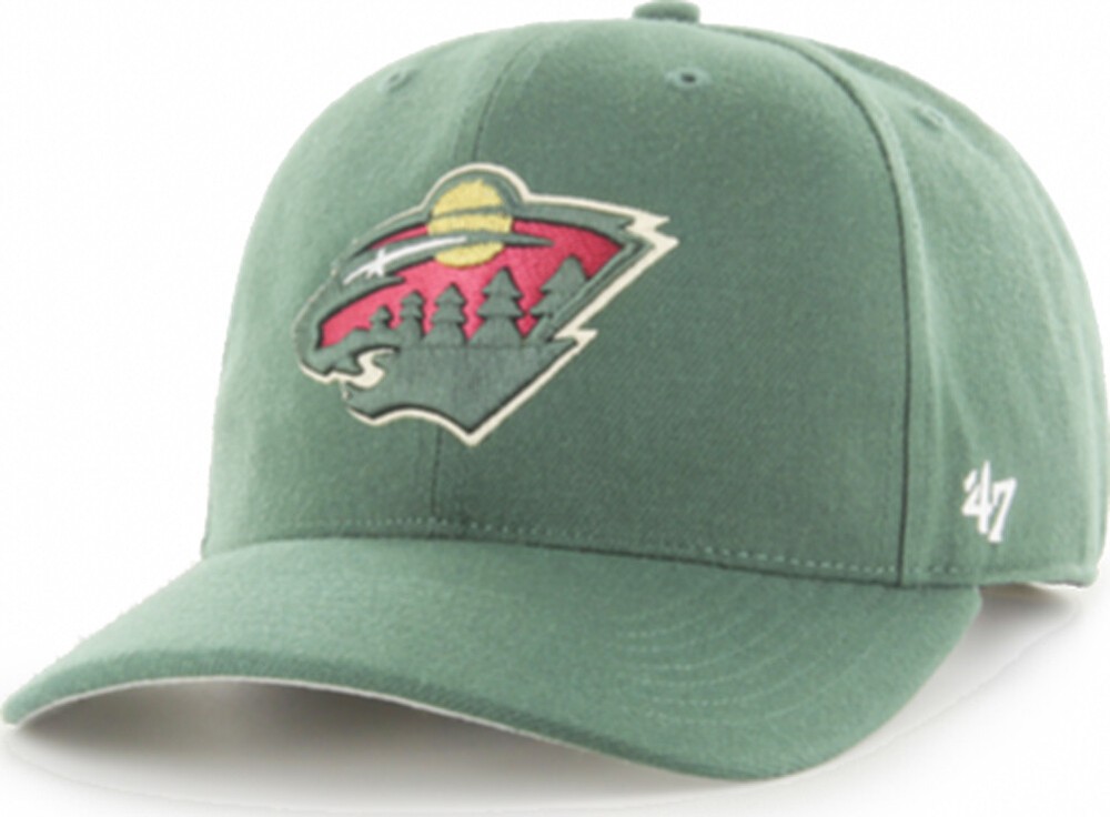 47 Brand Minnesota Wild Cold Zone Dark Green Curved Visor Cap Snapback