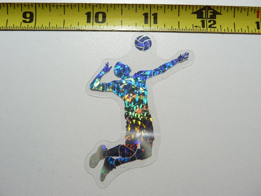 HOLOGRAPHIC VOLLEYBALL RETURN SERVE  STICKER DECAL SPORTS ATHLETICS CONTEST