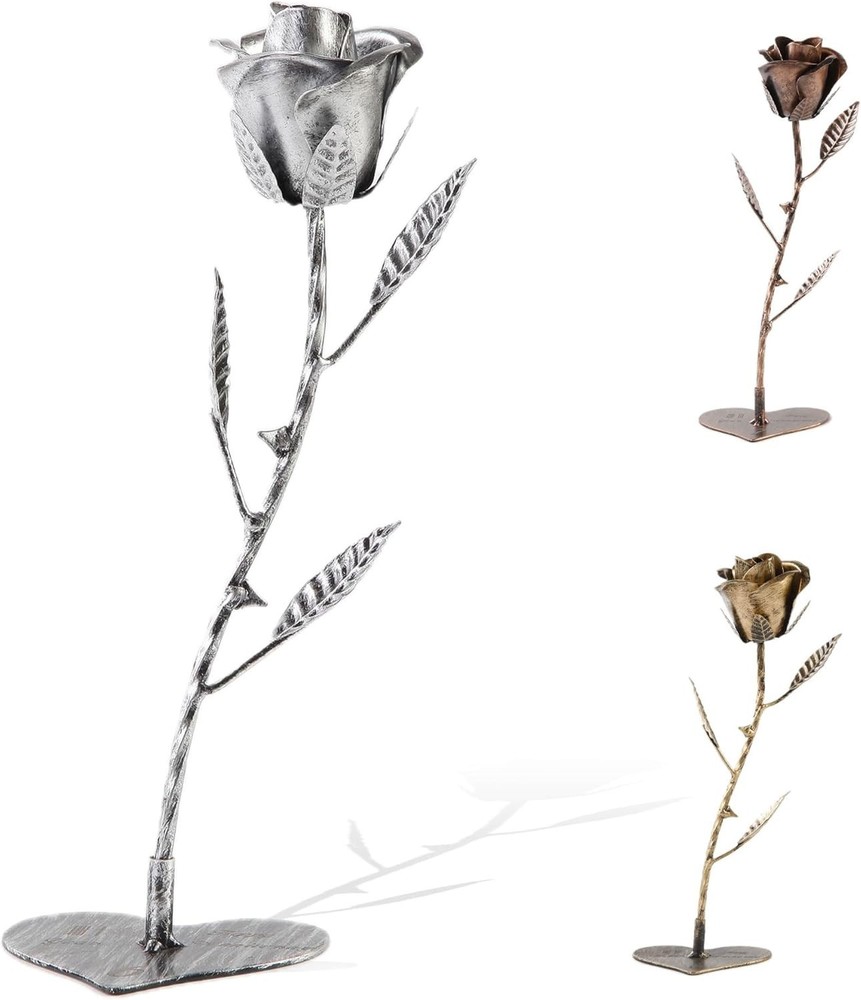 Iron 6 Year for Her, Metal Rose Iron Gift for Wife 6th Anniversary, Handcraft...