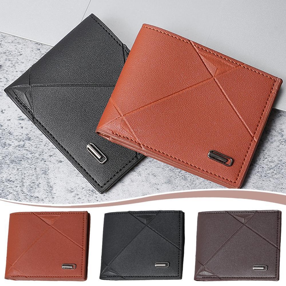 Men's Soft Leather Casual Multi-Slot Short Wallet H7K2