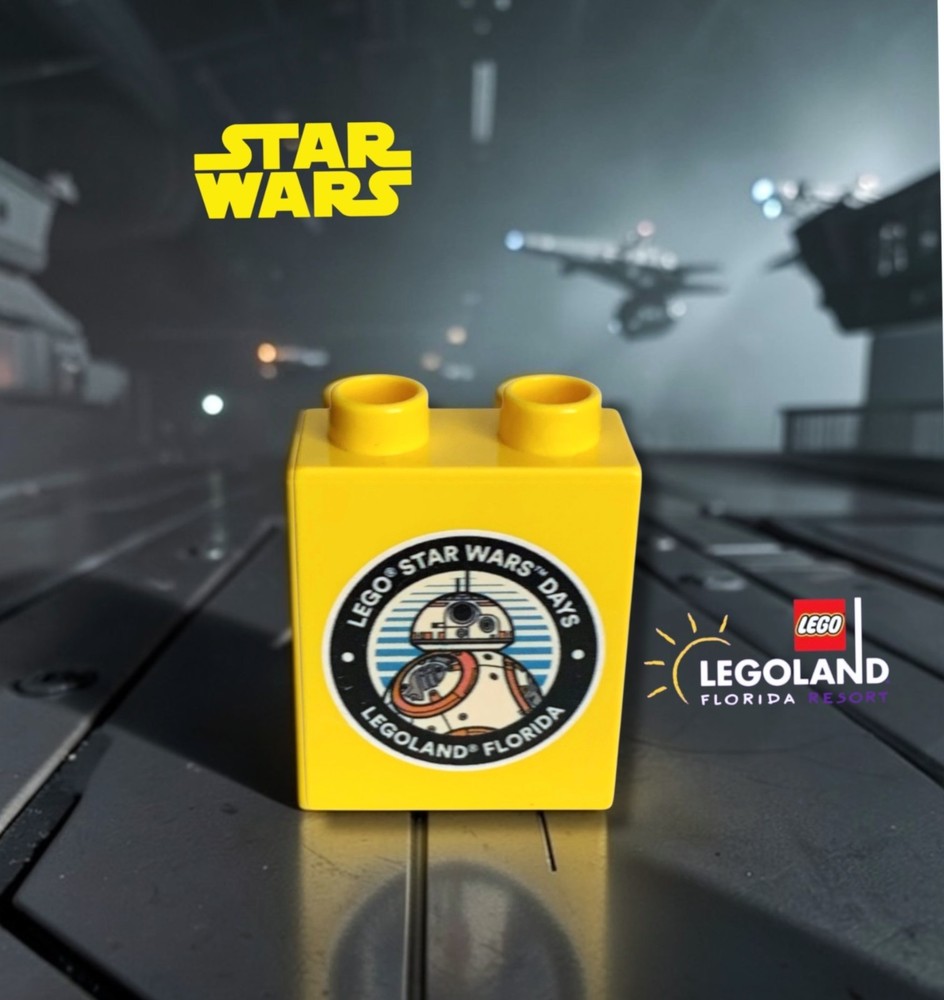 Legoland Florida Lego Star Wars Days BB-8 Commemorative Promo Duplo Brick 2017