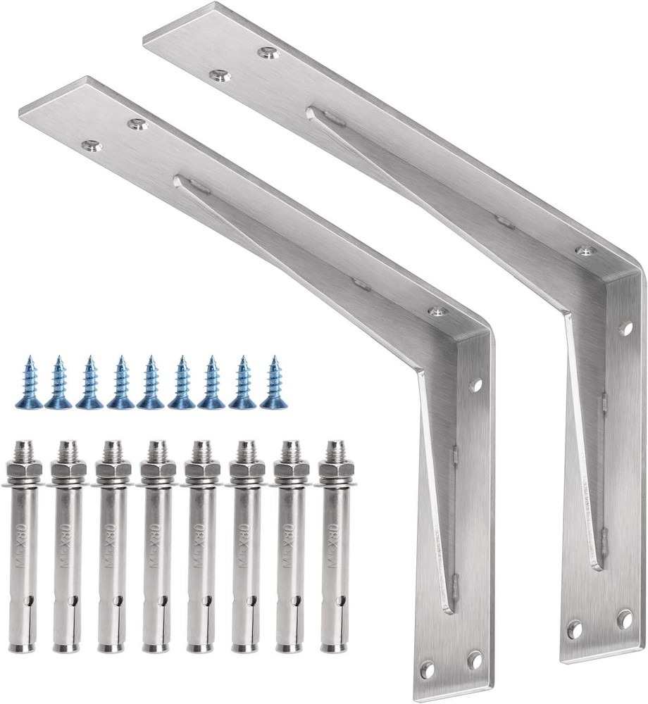 Ultra-Strong 1/5 in Thick Shelf Brackets - Maximum Support for Floating Shelves