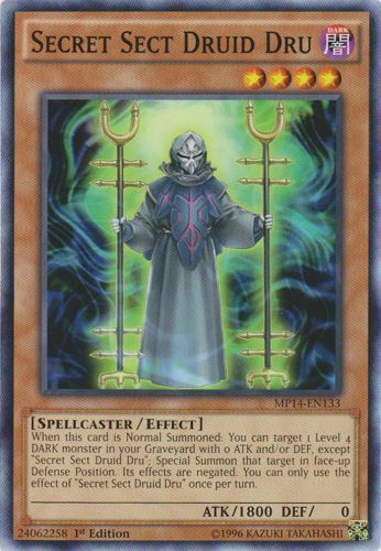 Secret Sect Druid Dru MP14-EN133 Common 1st Ed x3 Near Mint