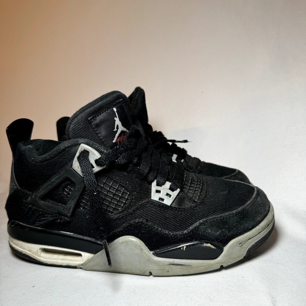 Size 5.5 - Nike Air Jordan 4 Retro SE GS Black Canvas Men's Shoes - Ships Now